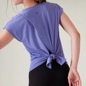Athleta Essence Away Purple Tee Medium